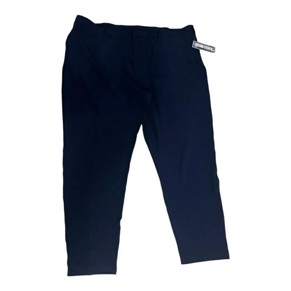 32 Degrees Cool Women Size 20 Hero Navy Blue Pants Side Elastic Zipper Pockets